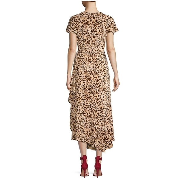 LAST ONE AVAILABLE!! New H by Halston Women's Leopard Print Wrap Dress - Picture 2 of 11